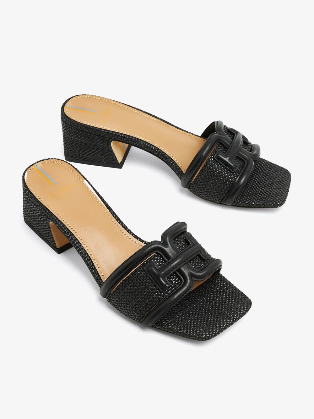 Sam Edelman Waylon Slide Sandal in Black Weave Shoes Sandals Size 8.5